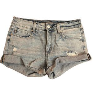Just USA Light Wash Distressed Jean Shorts